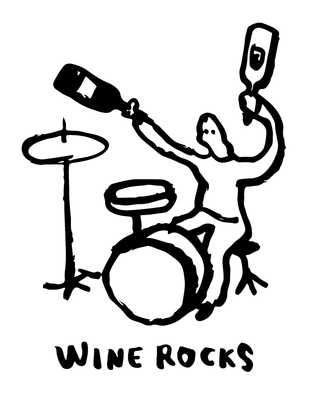 Wine Rock Cute Doodle Tattoo 2*2 inch – indivisual