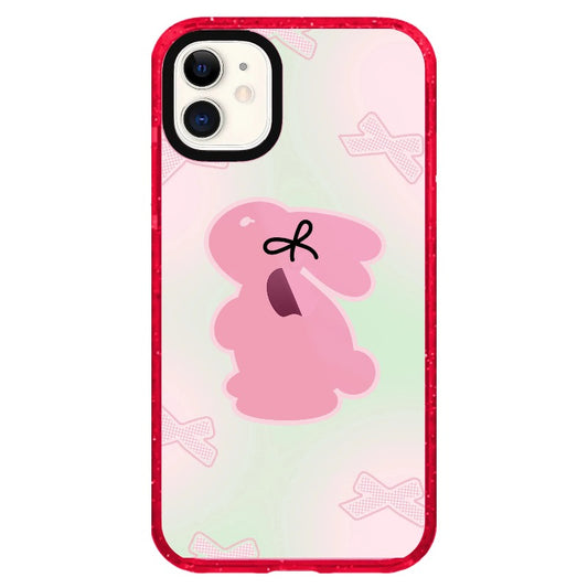 Rabbit and Bow Pink and Green_iPhone Clear Impact Case Limited  [1502818]