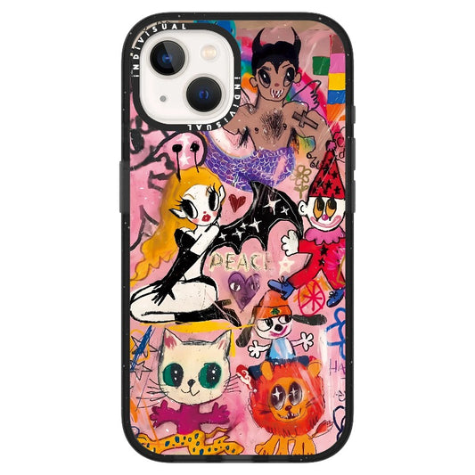 Graffiti Art Style Clown and Animals Phone Case_ iPhone Ultra-MagSafe Case [1507528]