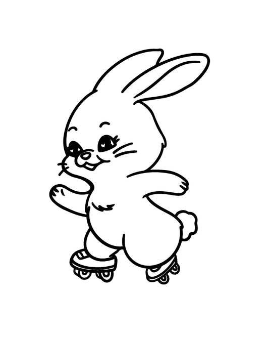 New Jeans Skating Bunny     2*2 inch