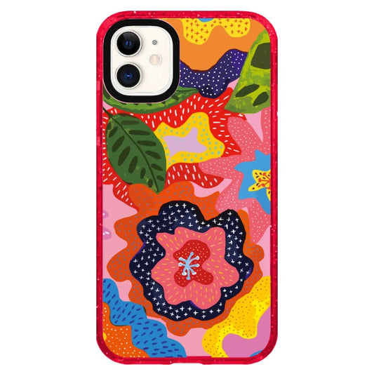 Folk Art Style Colorful Floral Illustration Phone Case_iPhone Clear Impact Case Limited  [1498841]