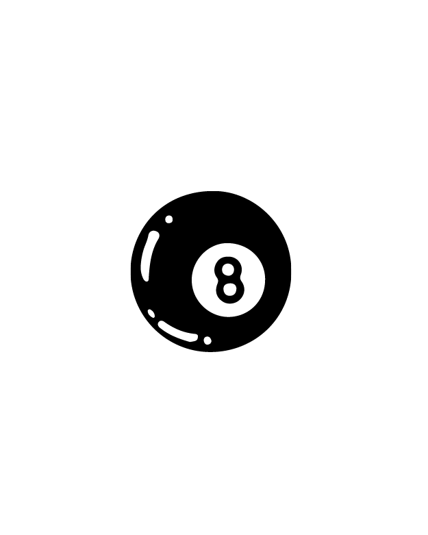 Eight Ball Tattoo 2*2 inch – indivisual