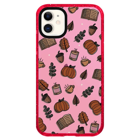 Fall Aesthetic Pumpkin and Leaves Phone Case_iPhone Clear Impact Case Limited  [1502938]