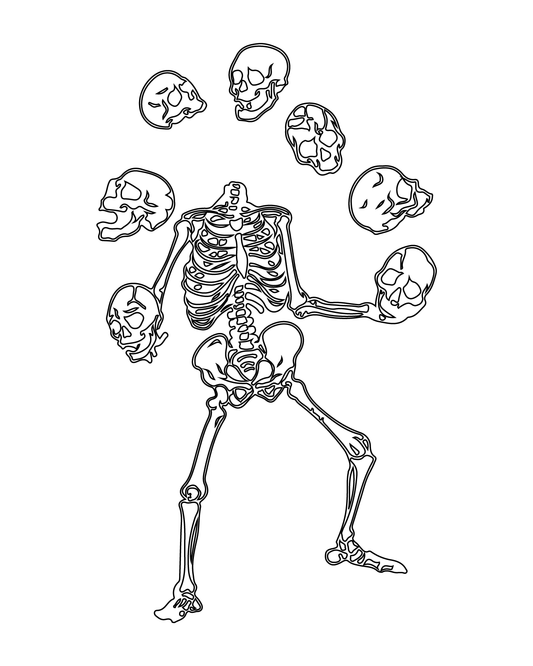 Juggling Skeleton      2*4 inch