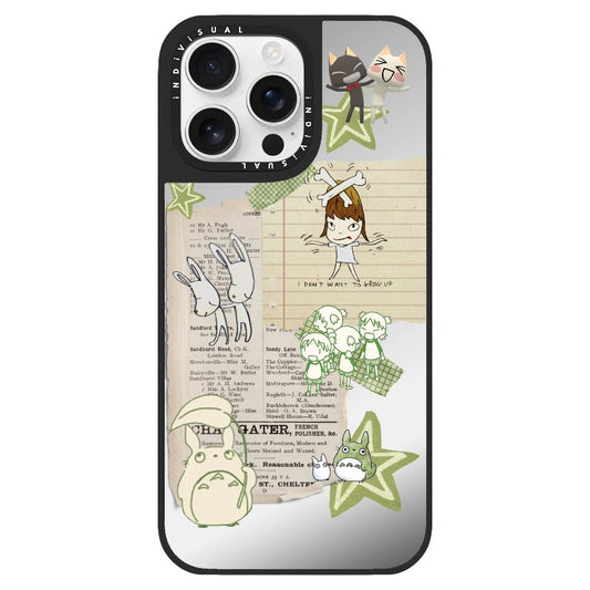 Yoshitomo Nara Inspired Collage Style Phone Case_Clear Impact Phone Case [1250163]