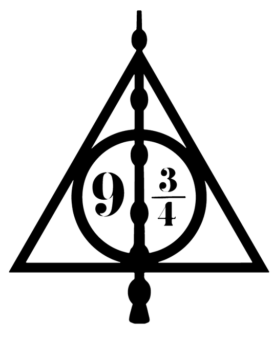 Harry Potter Inspired Deathly Hallows Tattoo    2*2 inch