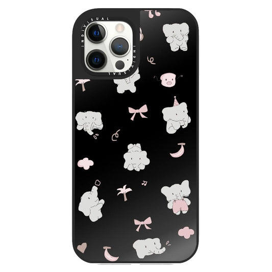 Cute Elephant and Bow_Clear Impact Phone Case [1502838]