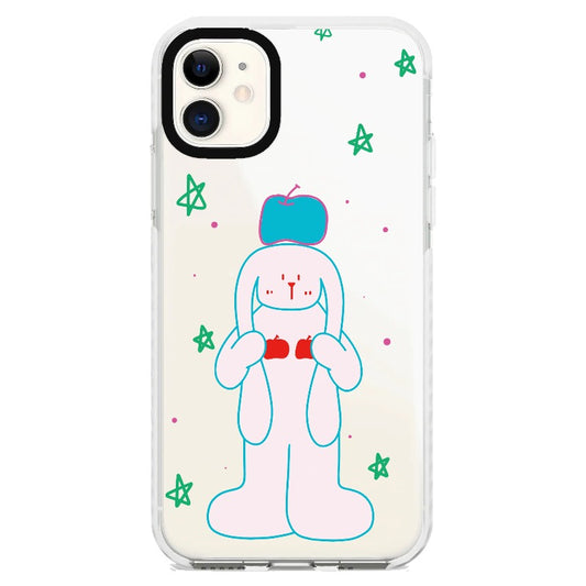 Rabbit and Blue Apple_iPhone Clear Impact Case [1503091]