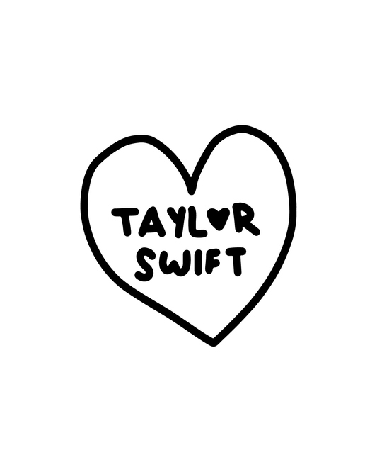 Heart Shape Taylor Swift Tattoo <3     2*2 inch