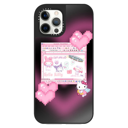 Y2K Pixel Style Hello Kitty and Melody Theme Phone Case_Clear Impact Phone Case [1249328]