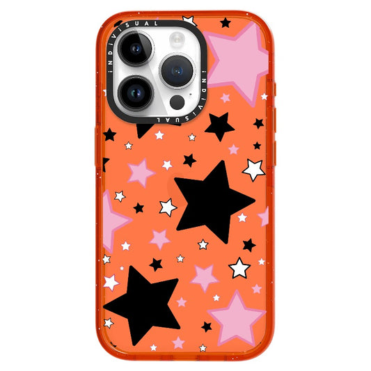 Black, Pink and White Stars Pattern_iPhone Ultra-Impact Case [1506799]