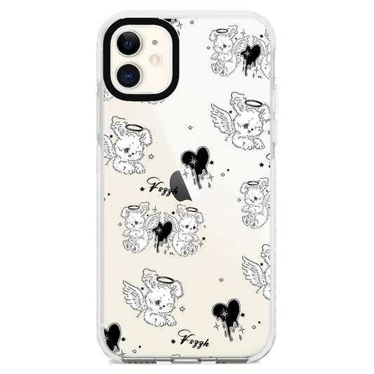 Bunny Angel and Black Heart_iPhone Clear Impact Case [1502841]