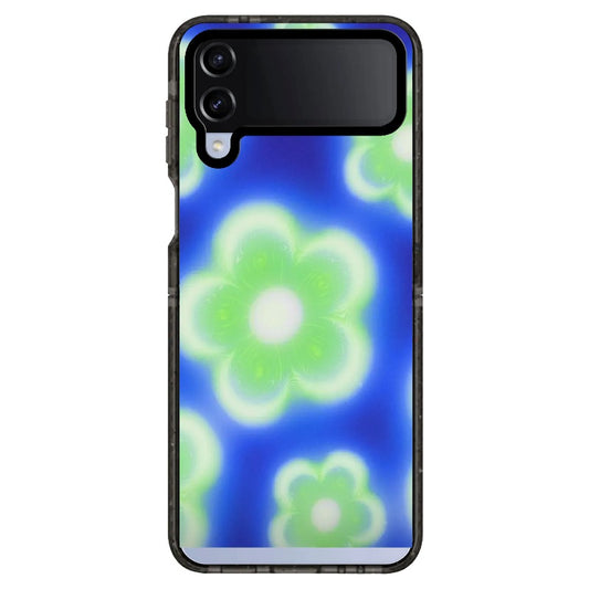 Blue and Green Illusive Flowers Phone Case_Samsung Z Flip [1459718]