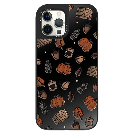 Fall Aesthetic Pumpkin and Leaves Phone Case_Clear Impact Phone Case [1502938]