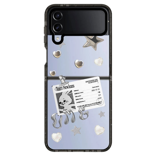 New Jeans Bunny ID Card OMG Black and White Phone Case_Samsung Z Flip [1336981]