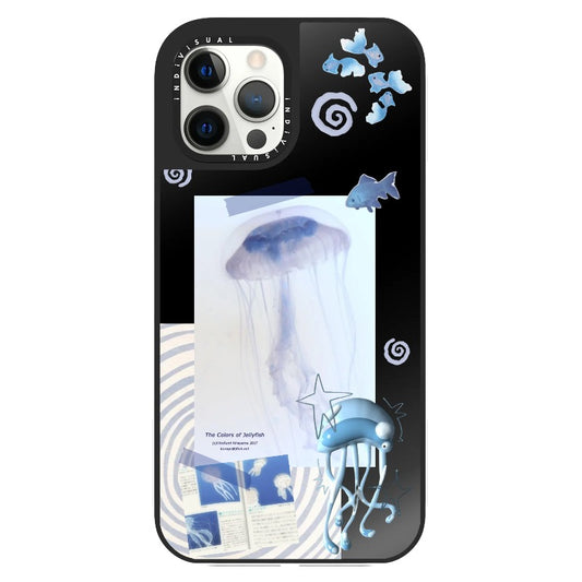 Blue Ocean Jellyfish Collage Phone Case_Clear Impact Phone Case [1447936]