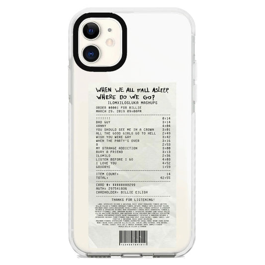 Billie Receipt Style Phone Case_iPhone Clear Impact Case [1509066]