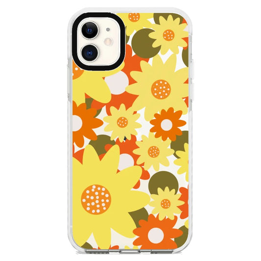 Yellow Floral Pattern Phone Case 7_iPhone Clear Impact Case [1499279]