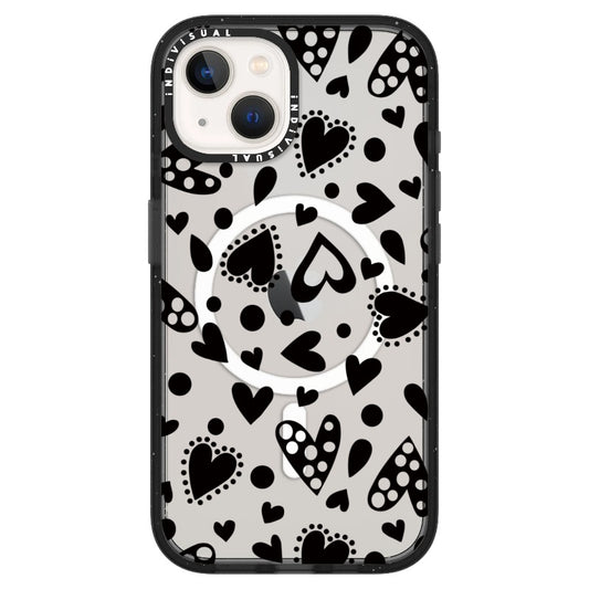 Different Shapes of Love Black Heart Pattern Phone case_ iPhone Ultra-MagSafe Case [1501162]