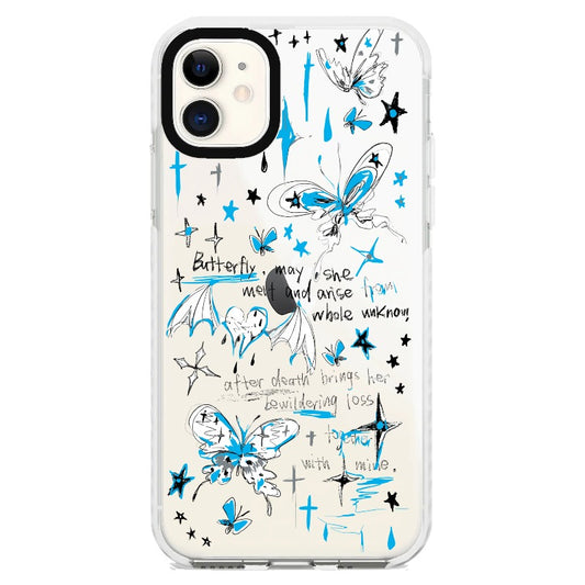 Sketch and Thoughts (Blue)_iPhone Clear Impact Case [1507519]