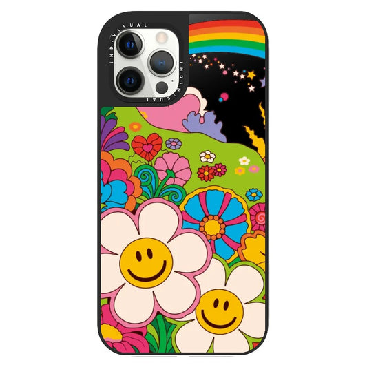 Smiley Flowers and Rainbow_Clear Impact Phone Case [1499245]