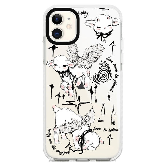 Angelic Lamb with Black Chocker_iPhone Clear Impact Case [1503891]