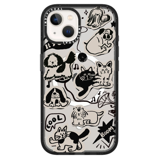 Furry Friend Themed Stickers Collage Style Phone Case_ iPhone Ultra-MagSafe Case [1498835]