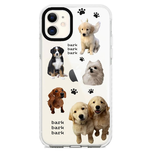 Puppy Lovers Bark Bark Phone Case_iPhone Clear Impact Case [1453206]