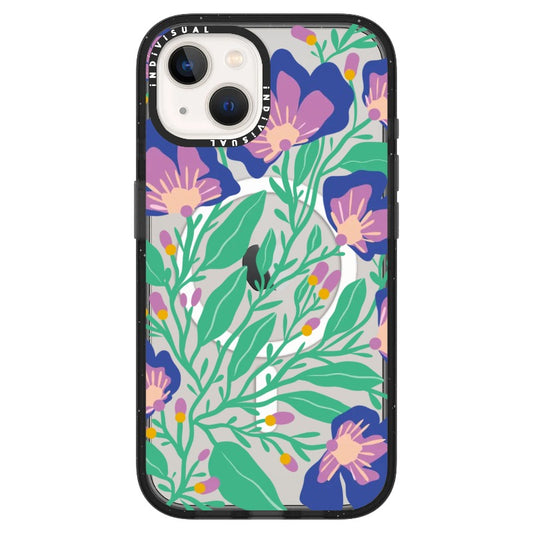 Blue and Purple Blossom and Leaves Phone Case_ iPhone Ultra-MagSafe Case [1498844]