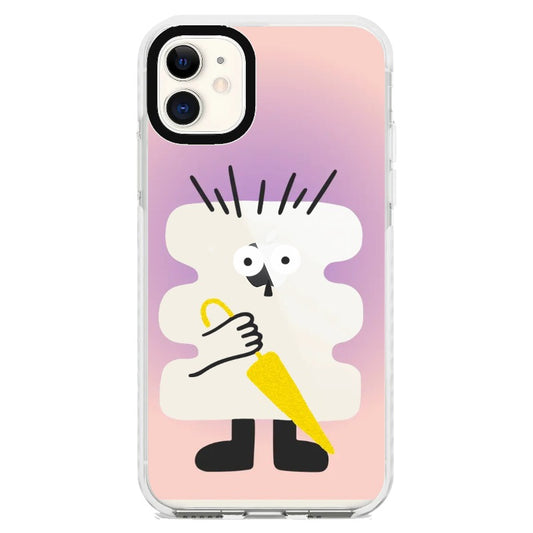 Purple Monster and Umbrella Phone Case_iPhone Clear Impact Case [1459653]