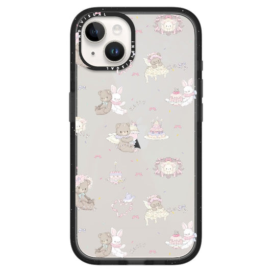 Coquette Aesthetic Teddy and Bunny Friends Phone Case_Clear Impact Phone Case [1505095]