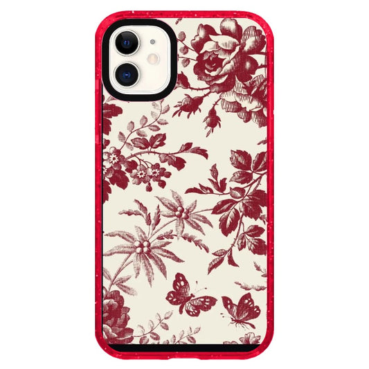 Classy MaroonPlant Illustration Phone Case_iPhone Clear Impact Case Limited  [1444143]