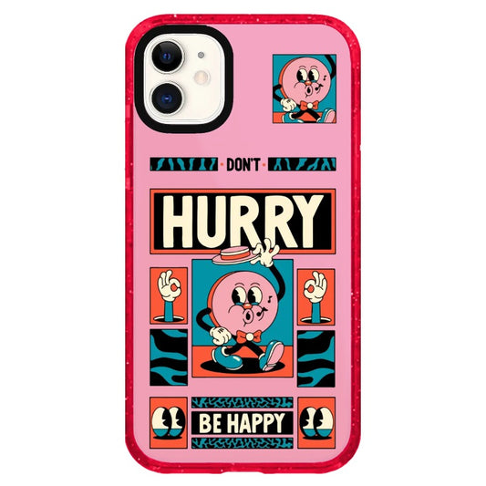 "Don't Hurry Be Happy" Poster Phone Case_iPhone Clear Impact Case Limited  [1587852]