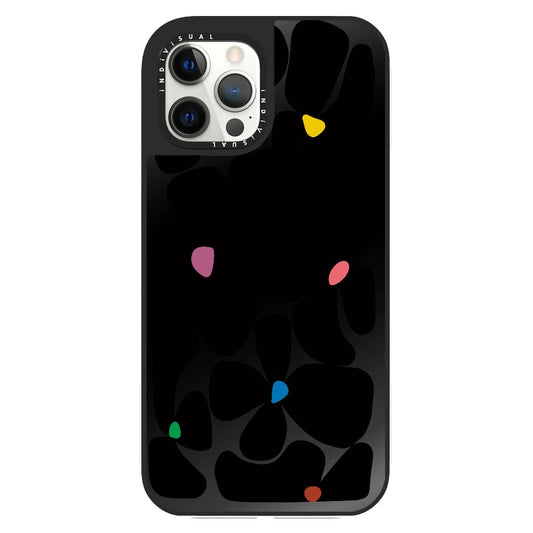 Black Floral Pattern Phone Case_Clear Impact Phone Case [1503078]