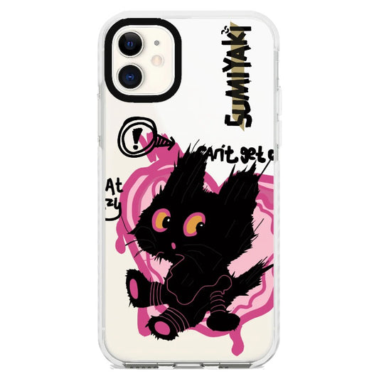 Black Cat Graffiti Style Phone Case_iPhone Clear Impact Case [1502049]