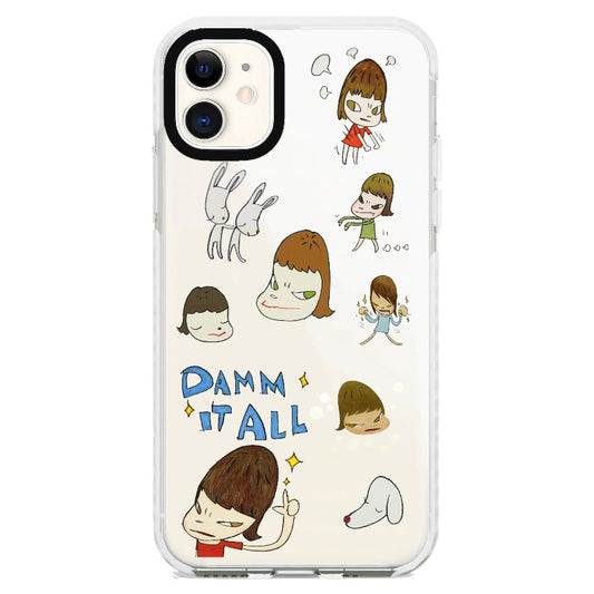 Yoshitomo Nara Manga Style Stickers Phone Case_iPhone Clear Impact Case [1446941]