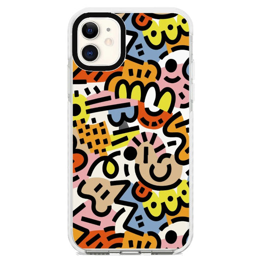 Abstract Line and Color Design Phone Case_iPhone Clear Impact Case [1459605]