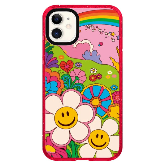 Smiley Flowers and Rainbow_iPhone Clear Impact Case Limited  [1499245]