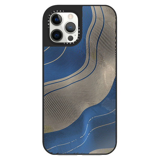 Gold and Blue Waves_Clear Impact Phone Case [1503035]