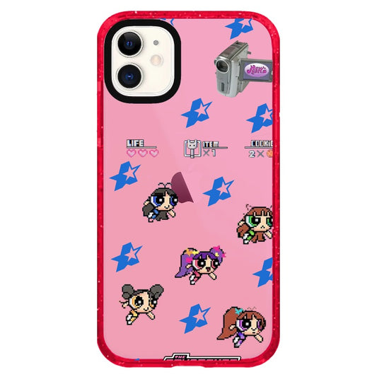 New Jeans and Power Puff Girl Pixel Game Style Phone Case_iPhone Clear Impact Case Limited  [1351078]