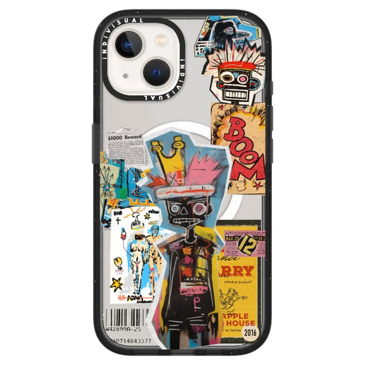 AI Generated Basquiat Inspired Collage Phone Case_ iPhone Ultra-MagSafe Case [1446183]