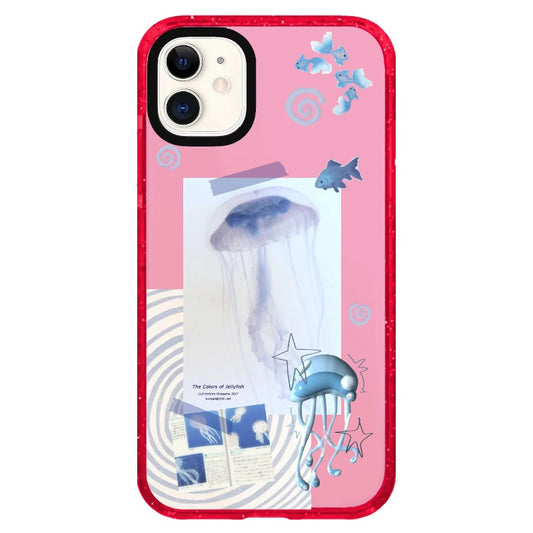 Blue Ocean Jellyfish Collage Phone Case_iPhone Clear Impact Case Limited  [1447936]