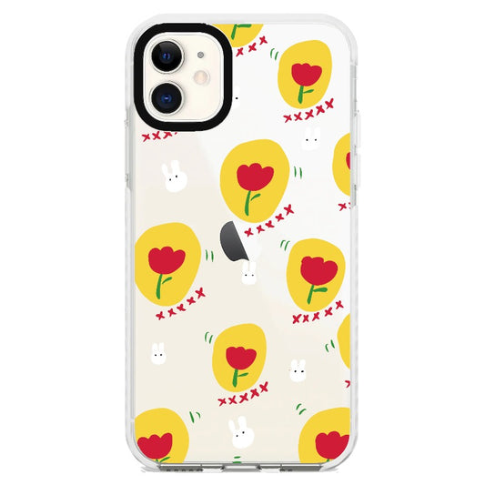 Tulips and Rabbits Pattern Phone Case_iPhone Clear Impact Case [1507560]