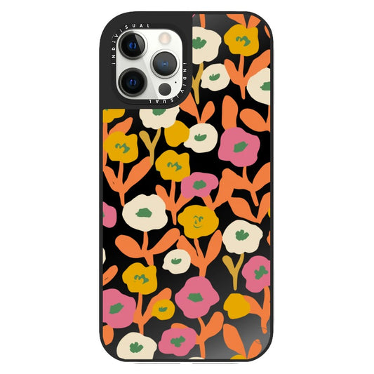 Acrylic Style Yellow, Pink and White Floral Phone Case_Clear Impact Phone Case [1535155]