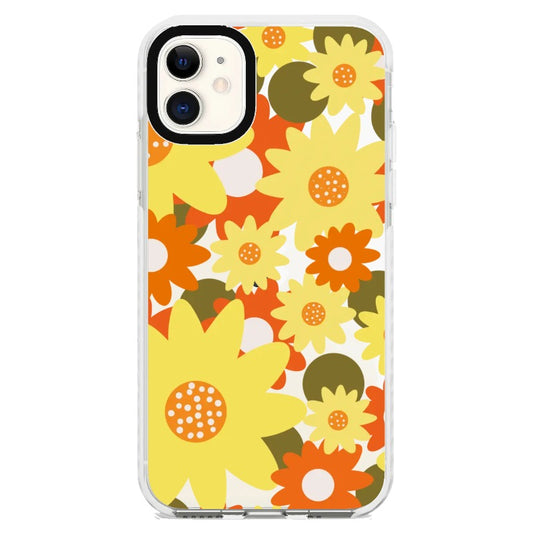 Yellow Floral Pattern Phone Case 7_iPhone Clear Impact Case [1499279]