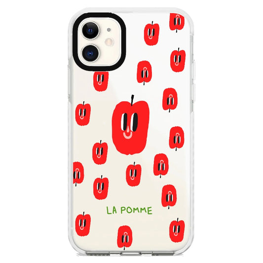 "Le Pomme" Apple Illustration Phone Case_iPhone Clear Impact Case [1445108]