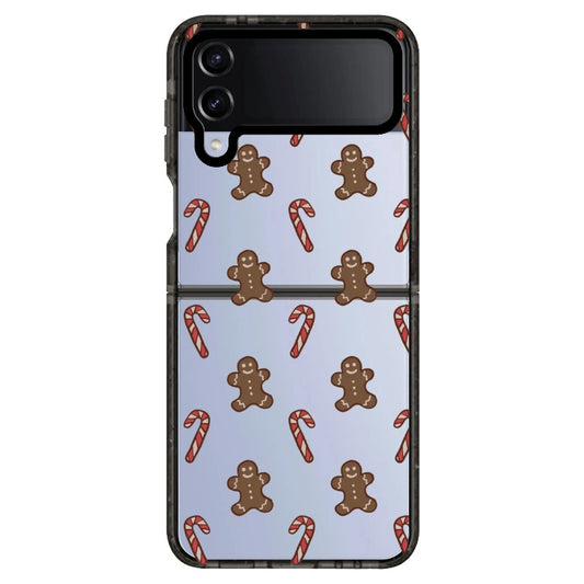 Gingerbread Man and Candy Cane Pattern Christmas Themed Phone Case_Samsung Z Flip [1495299]