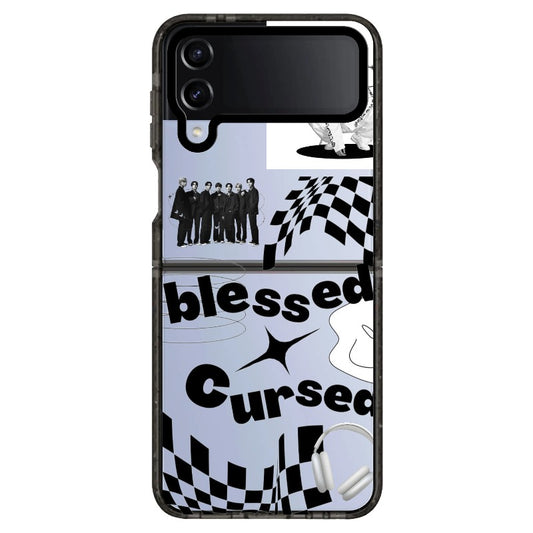 Enhypen Blessed Cursed Theme Black and White Phone Case_Samsung Z Flip [835433]