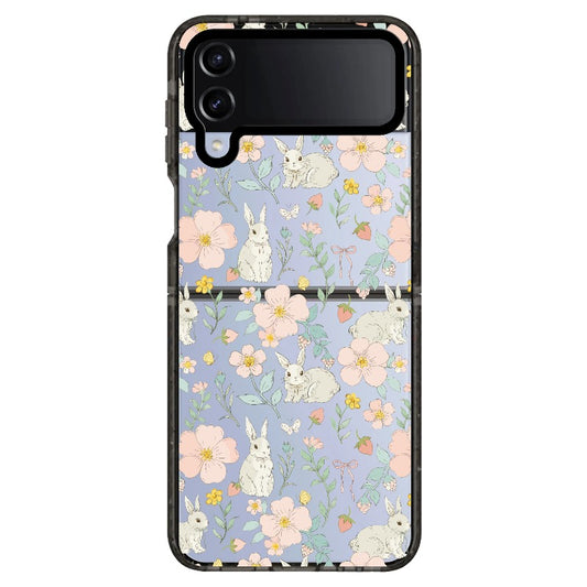 Flower, Strawberry and Bunny Pattern Phone Case_Samsung Z Flip [1503931]