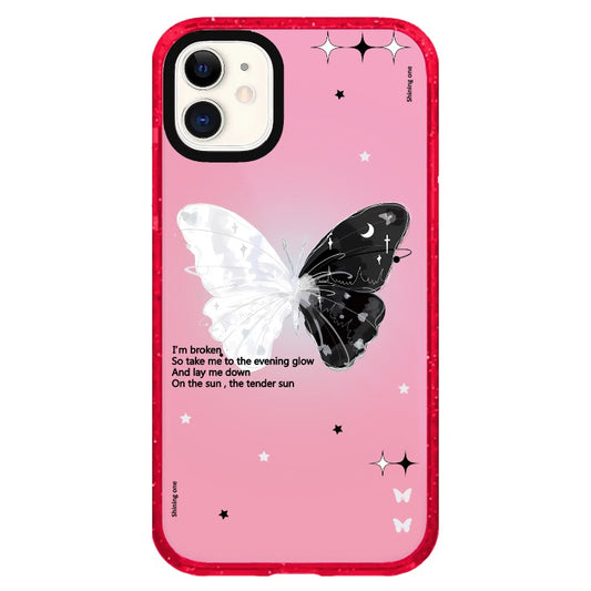 Semi Transparent Black and White Butterflies and Stars_iPhone Clear Impact Case Limited  [1506970]